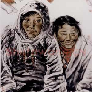 2001年 冯远《苍生.藏人组画系列》国画人物作品图片鉴赏