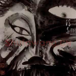 1989年 冯远《水墨戏剧脸谱》国画人物作品图片鉴赏