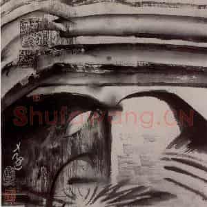 1989年 冯远《水墨戏剧脸谱》国画人物作品图片鉴赏