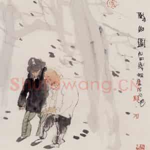 1994年 卢沉《醉归图》国画人物作品图片鉴赏