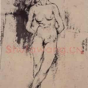 1979年 周思聪《人物写生》国画人物作品图片鉴赏
