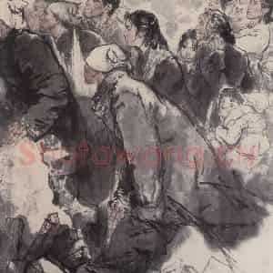 1979年 周思聪《人民和总理》国画人物作品图片鉴赏