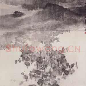 1982年 周思聪《山色空濛(蒙)雨亦奇》国画山水作品图片鉴赏
