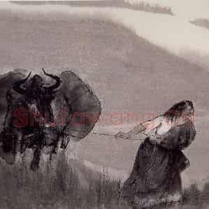 1983年 周思聪《牧归》国画综合作品图片鉴赏