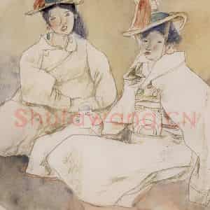 1985年 周思聪《手稿》国画人物作品图片鉴赏