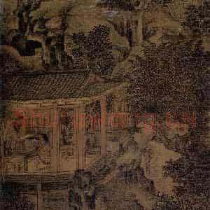五代南唐 卫贤《高士图轴》国画山水作品图片鉴赏