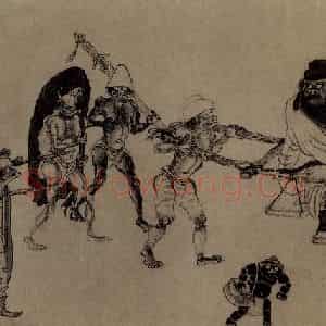 元代 龚开《中山出游图卷》国画综合作品图片鉴赏