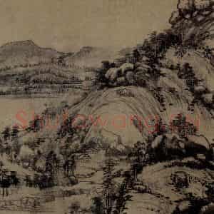 元代 黄公望《富春山居图卷(剩山图)》国画山水作品图片鉴赏