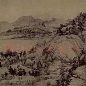 元代 黄公望《富春山居图卷(剩山图局部)》国画山水作品图片鉴赏