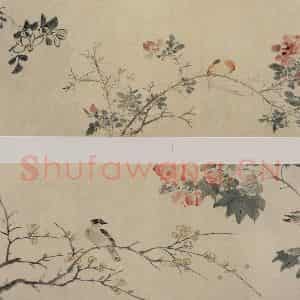 明代 王中立《花鸟图卷》国画花鸟作品图片鉴赏