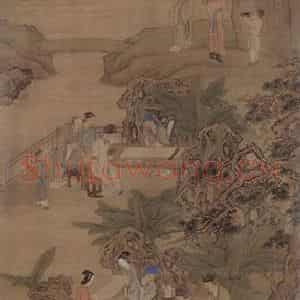 清代 王云《西园雅集图轴》国画综合作品图片鉴赏