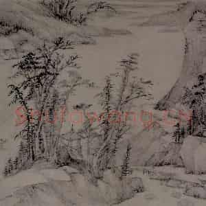 清代 张洽《山水图页之二》国画山水作品图片鉴赏