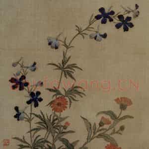 清代 马荃《花鸟草虫页》国画花鸟作品图片鉴赏