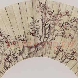 清代 虚谷《桃花扇页》国画花鸟作品图片鉴赏