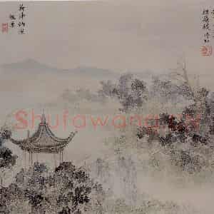清代 胡锡圭《仕女图页》国画人物作品图片鉴赏