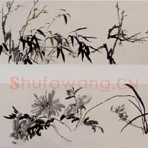 清代 李方膺《花卉卷》国画花鸟作品图片鉴赏