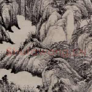 清代 朱本《山水图轴》国画山水作品图片鉴赏