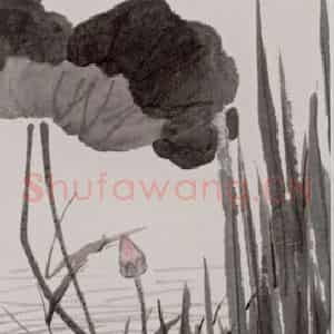 清代 胡公寿《香满蒲塘图轴》国画花鸟作品图片鉴赏