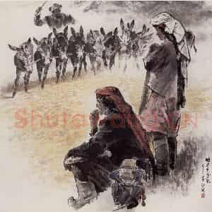 1998年 王绪阳《帕米尔金秋》国画人物作品图片鉴赏