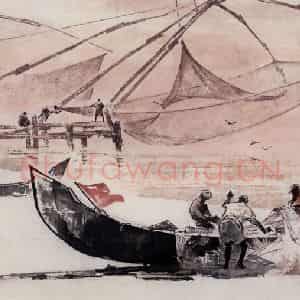 2006年 王绪阳《阿拉伯海的中国网》国画人物作品图片鉴赏