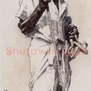 2006年 王绪阳《烈日》国画人物作品图片鉴赏
