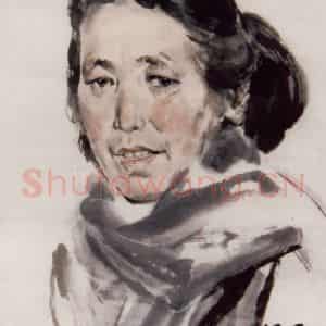1986年 王绪阳《姐姐》国画人物作品图片鉴赏