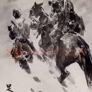 1986年 王绪阳《足迹》国画人物作品图片鉴赏