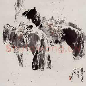 1992年 王绪阳《塞北的雪》国画人物作品图片鉴赏