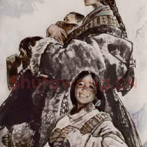 2005年 王绪阳《圣洁家园》国画人物作品图片鉴赏