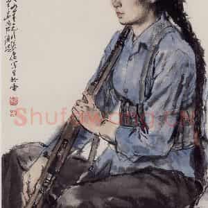 现代 张广《海南民兵》国画人物作品图片鉴赏