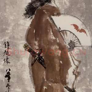 现代 张广《钟馗像》国画人物作品图片鉴赏