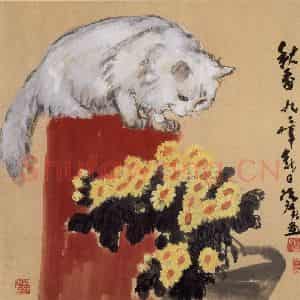 现代 张广《秋香》国画花鸟作品图片鉴赏