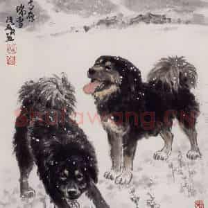 现代 张广《高原瑞雪》国画花鸟作品图片鉴赏