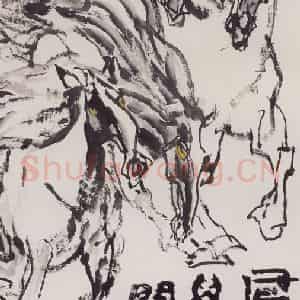 现代 张广《风声万马之间》国画花鸟作品图片鉴赏