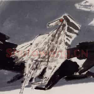 现代 张广《腾飞》国画花鸟作品图片鉴赏