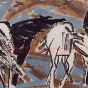 现代 张广《大地回春》国画花鸟作品图片鉴赏