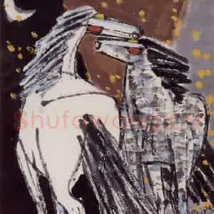 现代 张广《月圆》国画花鸟作品图片鉴赏