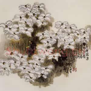 2004年 赵梅生《异国之花》国画花鸟写意作品图片鉴赏
