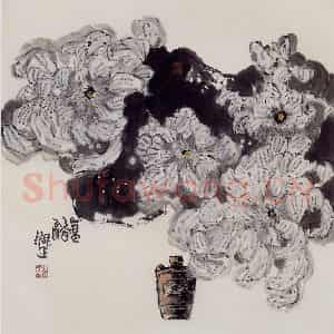 2005年 赵梅生《寒香》国画花鸟写意作品图片鉴赏