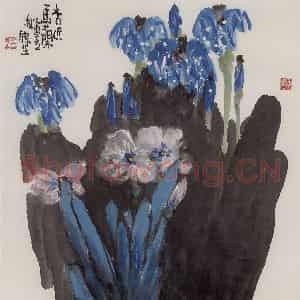 2005年 赵梅生《香近马兰》国画花鸟写意作品图片鉴赏