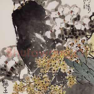 2006年 赵梅生《春讯寄情》国画花鸟写意作品图片鉴赏