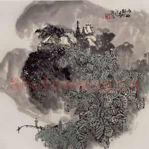 2001年 赵梅生《悠悠版纳》国画山水写意作品图片鉴赏