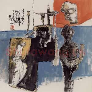 2000年 赵梅生《走进毕加索》国画花鸟写意作品图片鉴赏