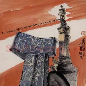2000年 赵梅生《马德里的八月》国画花鸟写意作品图片鉴赏