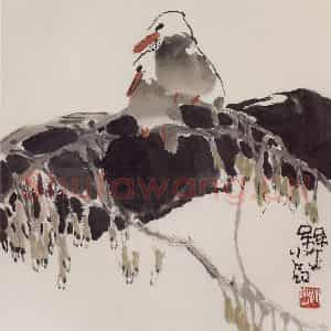 1985年 赵梅生《花卉小品》国画花鸟写意作品图片鉴赏