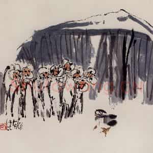 1985年 赵梅生《小品》国画花鸟写意作品图片鉴赏