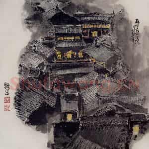 2003年 赵梅生《晋商宅院Ⅱ》国画山水写意作品图片鉴赏