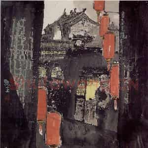 2001年 赵梅生《晋商宅院Ⅳ》国画山水写意作品图片鉴赏