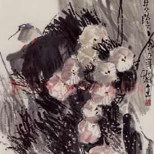 1989年 赵梅生《夏荫》国画花鸟写意作品图片鉴赏
