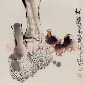 1994年 赵梅生《竹须萧萧》国画花鸟写意作品图片鉴赏
